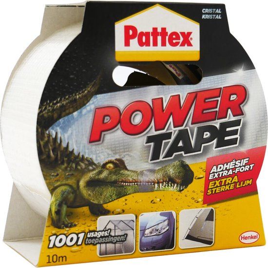 Pattex Power Tape 10 m Transparant | Ducttape Waterdicht | Extreem sterk & Premium Grip