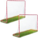 Neo-Sport Voetbaldoel set - 2 stuks - 183x122x61cm - Rood