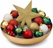 Feeric lights & Christmas Feeric Christmas Kerstversiering set - 44-dlg - kerstballen en piek - kerst kleuren - kunststof