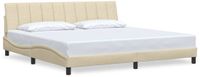 vidaXL Hanko Bedframe Stof Crèmekleurig 200x200 cm