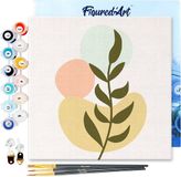 Figured'Art Mini Schilderen op Nummer Volwassenen 20x20cm met lijst Plant