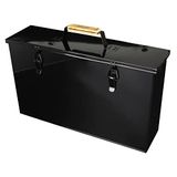 Valiant Fireside Metalen Asdrager, Zwart, 45cm x 26cm x 12cm
