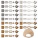 Boucle de casquette 24 ensembles - Fermoirs de boucle réglables - Laiton - 3 couleurs - Pour casquettes de baseball - Sangles de remplacement pour sac à dos - Boucle