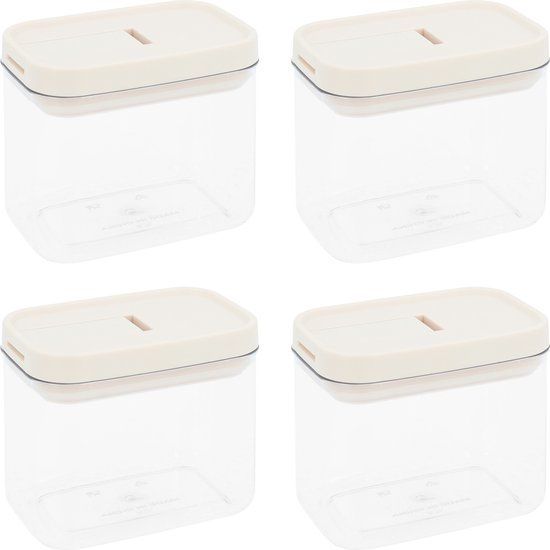 Krumble Voorraadpotten - Set van 4 - 500 ml - Plastic