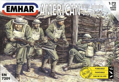 - Emhar EM7209 figuur-1/72 WWI Amerikaanse doughboys infanterie