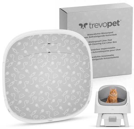 TrevoPet Kattenbakmat - Waterdichte Kattenbak Mat - Krasbestendige Kattenmat - 41x40cm