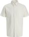 Jack & Jones Plus Overhemd JJEBREEZE LINEN BLEND SHIRT S/S SN PLS Wit 4XL