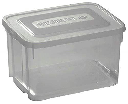 CURVER Opbergdoos voor mobiele telefoon Plus, 35 l, multifunctionele opbergdoos, 100% gerecycled, voor slaapkamer, kantoor, garage, schuur, bijkeuken, snelsluiting met handgrepen, 39 x 49 x 25 cm, wit
