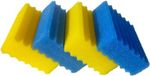 Vinatio Handels GmbH Filtre de bassin - Matériau filtrant de remplacement - Convient pour CBF-350 - 2* Mousse grossière Bleue + 2* Mousse fine Jaune - 23 x 20 x 8 cm