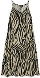 VERO MODA VMJESMILO CALF SINGLET DRESS WVN NOOS Jurk V-hals Mouwloos Zebraprint Viscose Linnen Zilver L