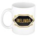 Bellatio Decorations Melinda naam cadeau mok / beker met gouden embleem