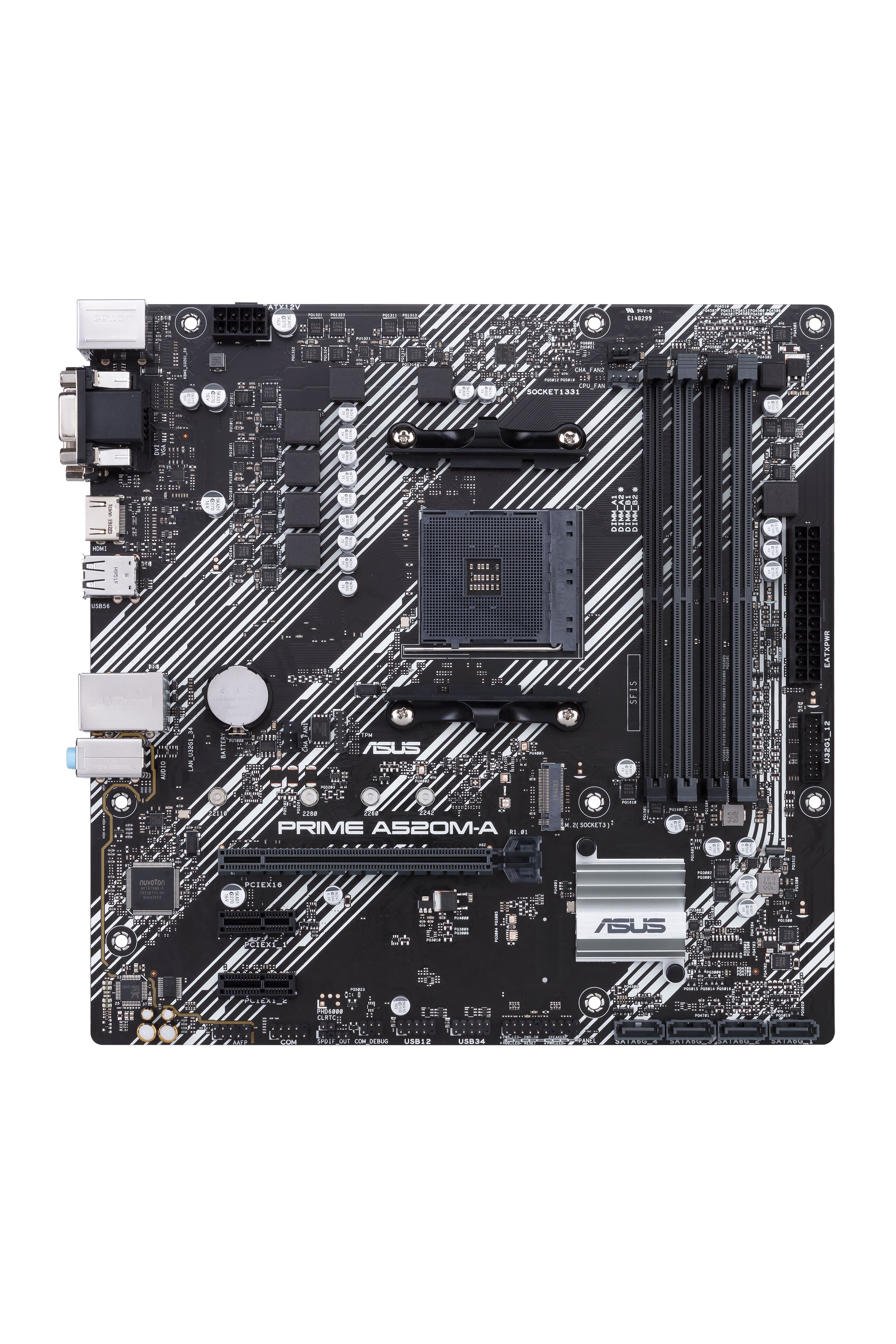 ASUS PRIME A520M-A II/CSM Motherboard - AMD A520, Socket AM4, Micro ATX