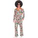 W WIDMANN MILANO Party Fashion - Kostuum jaren 60-pak, jas en broek, hippie, reggae, flower power, disco fever, slagmove