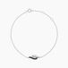 Bracelet sculpté en or blanc et diamant