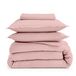 Housse de couette unie en percale de coton rose 240x220 cm