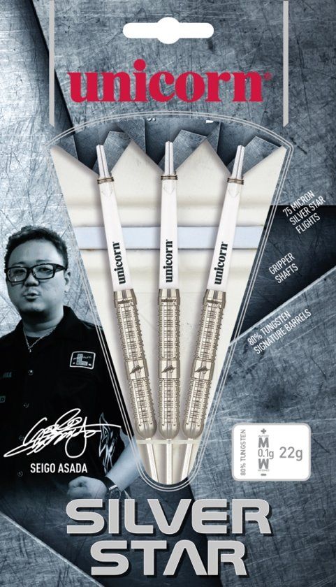 Unicorn Silverstar Seigo Asada 90% 24 gram Dartpijlen