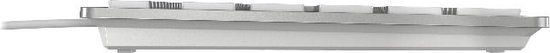 Cherry KC 6000 Slim Toetsenbord USB AZERTY Belgisch Zilver, Wit