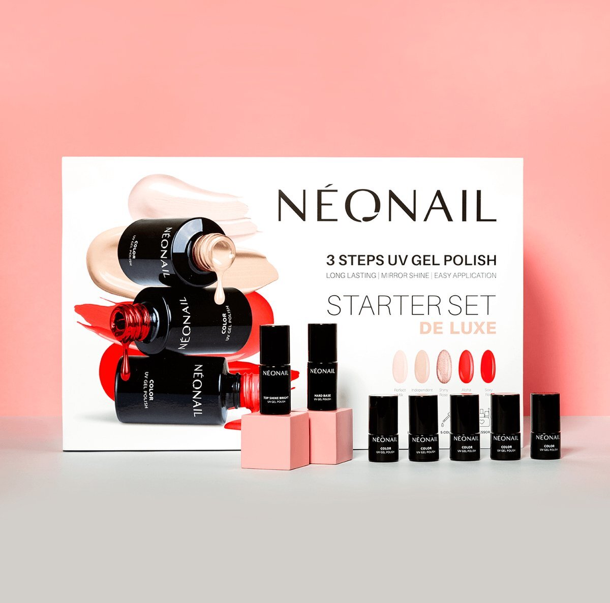 NeoNail De Luxe Starterset | gelpolish kunstnagels | 16-delig | compleet startpakket | met NL step by step | doe het zelfpakket