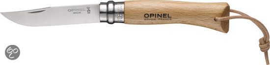 Opinel Zakmes - Leren Koord - RVS Hout - 3123840013218
