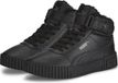 PUMA Carina 2.0 Mid WTR Jr - Hoge sneakers - Kinderen - Vrouwen - Imitatieleer - Rubber - Veters & Klittenband - Maat 38 - Puma Black-Puma Black-Dark Shadow
