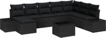 vidaXL Banc de jardin noir polyrotin