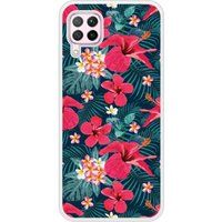 P40 Lite Hibiscus Fuchsia Bedrukt siliconen hoesje