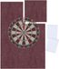 Merkloos / Sans marque Relaxdays Dartbordbescherming, 6-delig, 60x90 cm, Vilt Surround, Wand, Incl. Kleefpads, Bordeaux