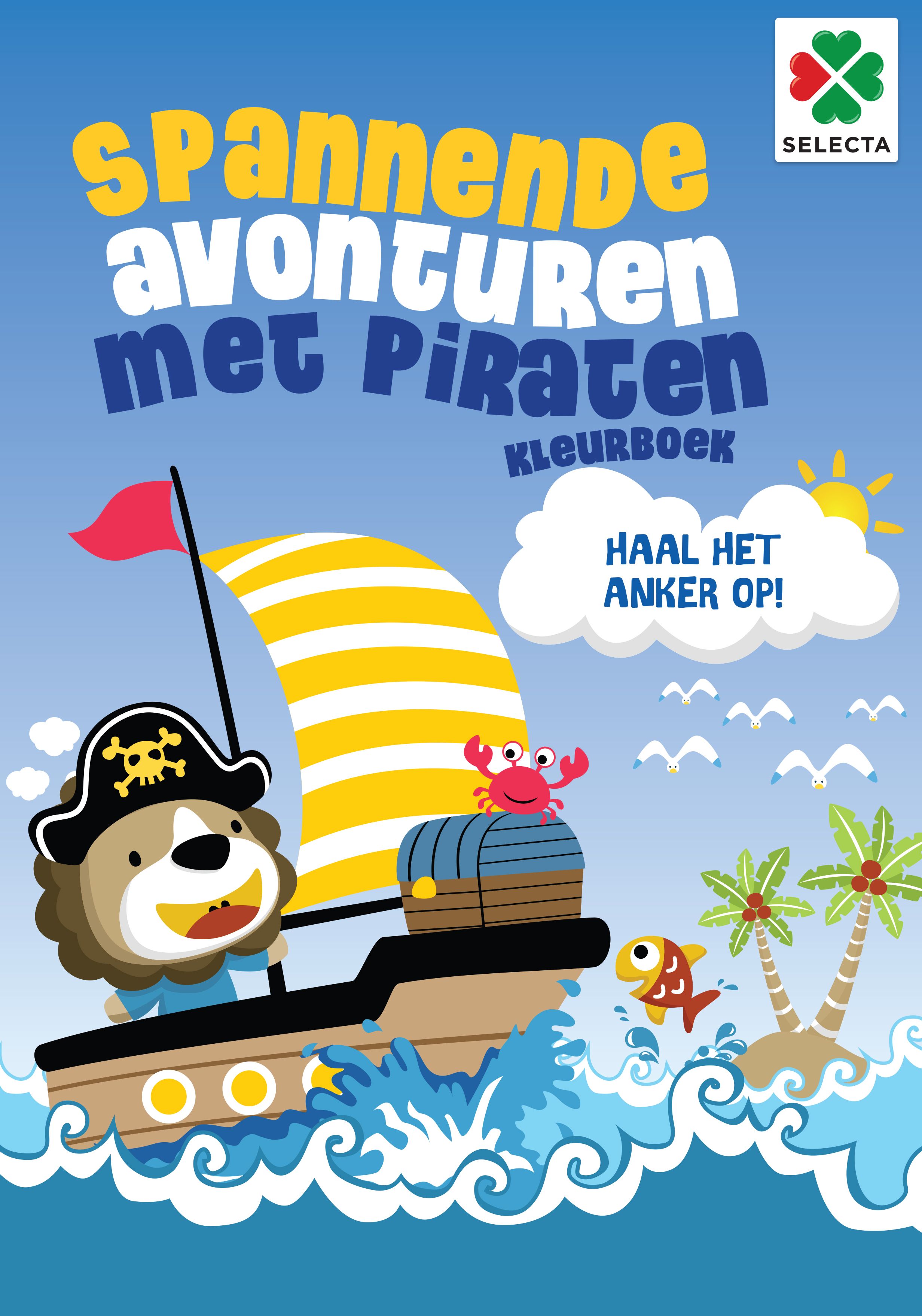Selecta Spannende avonturen met piraten - Kleurboek - 2+ jaar - Unisex