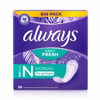 Always Daily Fresh Normaal Inlegkruisjes – 56 Stuks – Individueel Verpakt