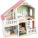 Merkloos Poppenhuis van hout - 3 kamers - Dakterras - Open voorkant - Vanaf 3 jaar