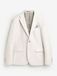 Next - Heren - Slim Fit - Kostuum met textuur: colbert - Long - Naturel