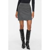 VILA Grey Melange Knit Mini Pencil Skirt