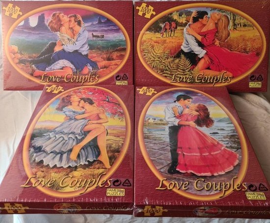 Fame Puzzles - love couples - set van 4 puzzels - 4 x 1000 stukjes