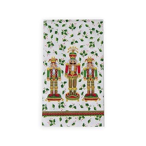 Caspari Notenkraker Kerst Gastendoek Servetten - 15 Per Pakket