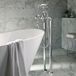 Hudson Reed Earlham Vrijstaande Badmengkraan met Handdouche Art Deco Jaren 20 Stijl - Chroom