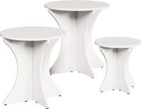 vidaXL Salontafel, 3 stuks, wit, 46 x 46 x 47 cm