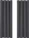 Deconovo Rideau occultant, 140 cm, gris foncé