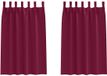 vidaXL Blackout Gordijnen met Ringen 2 st Wijnrood 175 x 140 cm