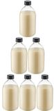 Merkloos Scrubzout Vanille 650 gram - Fles met zwarte dop - set van 6 stuks - Hydraterende Lichaamsscrub