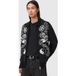 AllSaints Warner Cardigan Cendres Noir/blanc