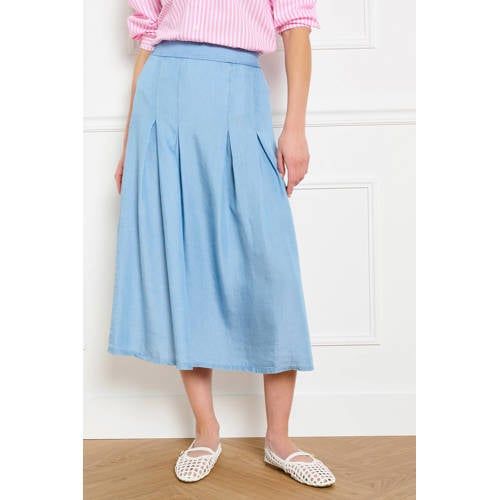 LOLALIZA midi rok blauw