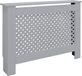 ML-Design Radiatorhoes 112x19x82 cm ruit grijs MDF