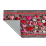 Loper Hearts Loper met digitale druk Made in Italy, 50 x 50 cm