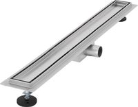 LuxeBath Roestvrijstalen Douchegoot Betegelbaar 80 cm en Sifon Complete Set Zilver Vlak