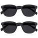 Opulize Pop 2 Stuks Mannen Vrouwen Glad Mat Grijs Zon Lezers Leesbril UV400 Scharnieren Met Veer Retro Ronde SS2-7 +1,00