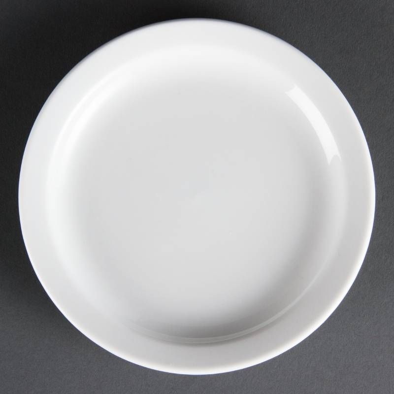 Olympia Porselein borden wit 15 cm - 12 stuks