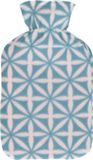 Ger Import Water kruik met fleece hoes lichtblauwe/witte sterren print 1,7 liter