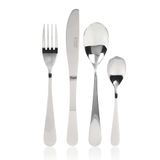 Russell Hobbs BW031302 24 Piece London Cutlery Set, Stainless Steel, Dishwasher Safe, Lightweight & Elegant, Perfect For Families, Parties, Students, New Homeowners