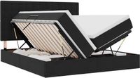 vidaXL Opbergbed met hoofdeinde Zwart 180 x 200 cm Fluweel