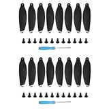 DR1TECH Propellers voor DJI Mavic Mini drone, Low noise met installatiegereedschap, Aerodynamisch ontwerp, Low noise, High performance - 2 complete sets - Zwart en Zilver